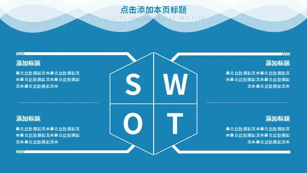 蓝色简约风商务汇报通用PPT模板