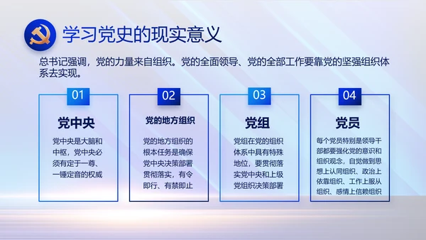 蓝色大气党建党支部年终工作总结PPT