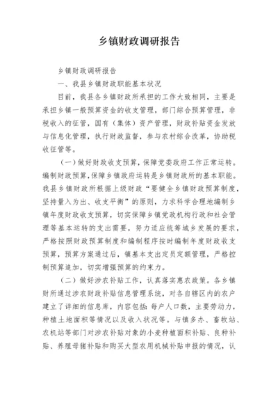 乡镇财政调研报告.docx