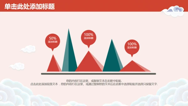 国潮中国风云纹年终工作汇报通用PPT模板