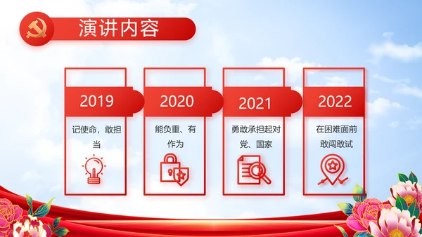 奋进新征程建功新时代五四青年节PPT封含