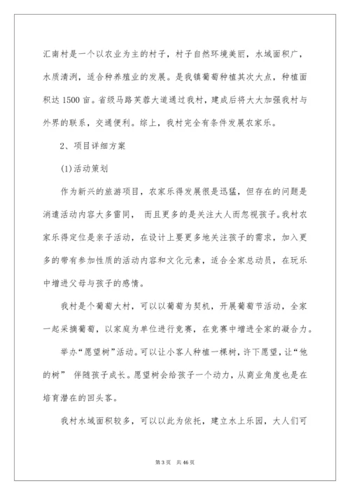 农村创业项目计划书.docx