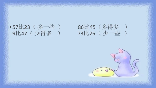 人教版一年级下册数学《比较大小》（课件）(共14张PPT)