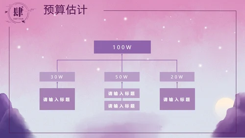 七夕古风粉紫色PPT模板