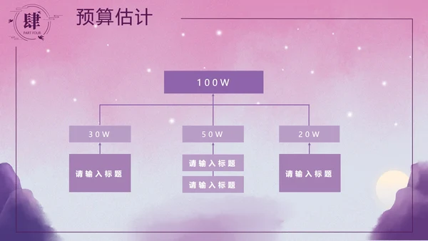 七夕古风粉紫色PPT模板
