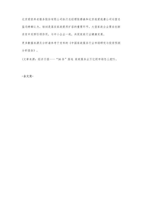 中国家政服务行业市场分析家政36条暖风吹-提高人员素质提升服务质量.docx