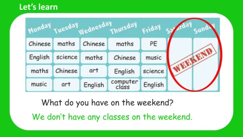 Unit 2 My week Part A Let's learn课件 （共45张PPT）