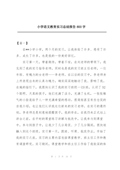 小学语文教育实习总结报告800字.docx