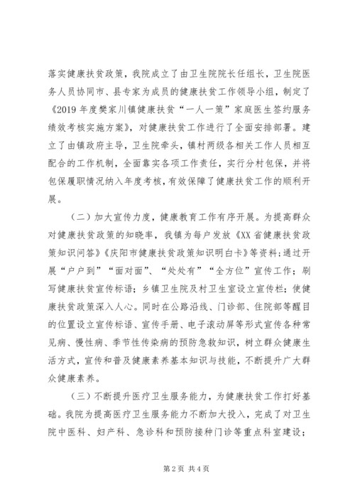 健康扶贫工作情况的报告.docx