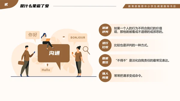 教育部阅读指导书籍《非暴力沟通》PPT模板
