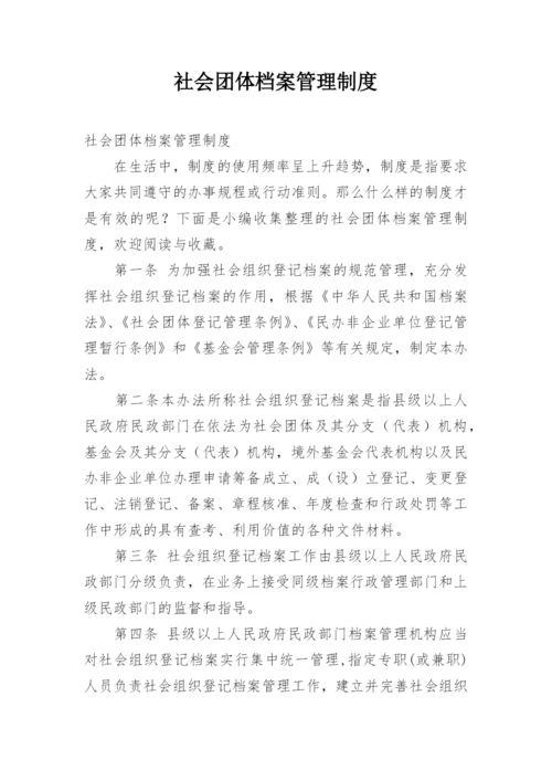 社会团体档案管理制度.docx