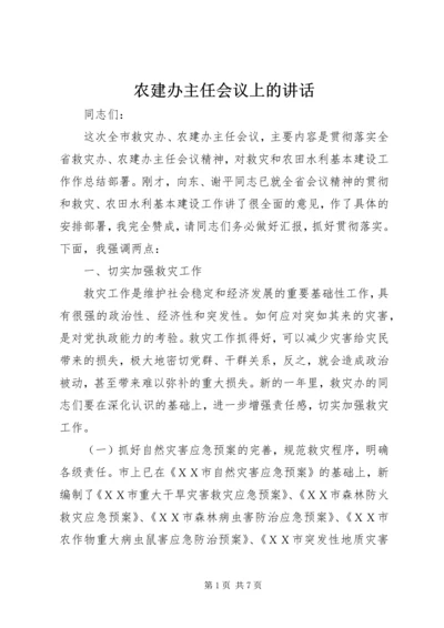 农建办主任会议上的讲话.docx