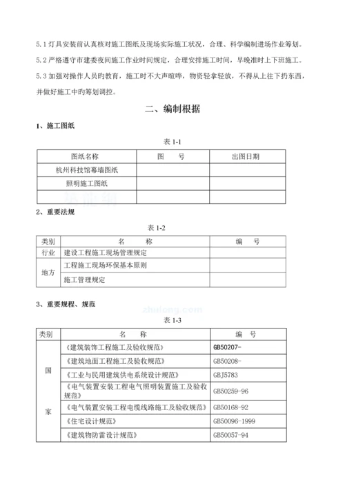 杭州低碳科技馆景观照明亮化综合施工组织专题方案钱震中.docx