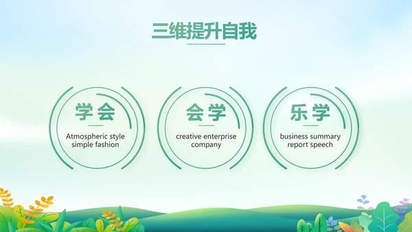 绿色小清新约会春天春季旅游相册PPT