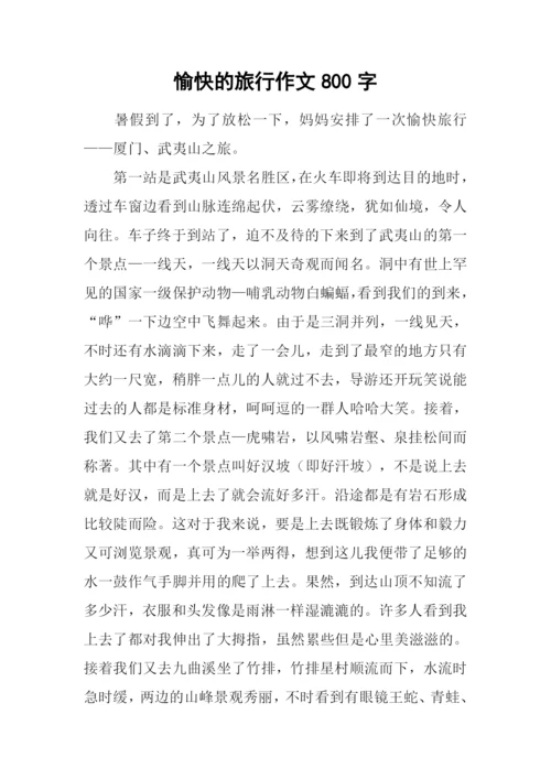 愉快的旅行作文800字.docx