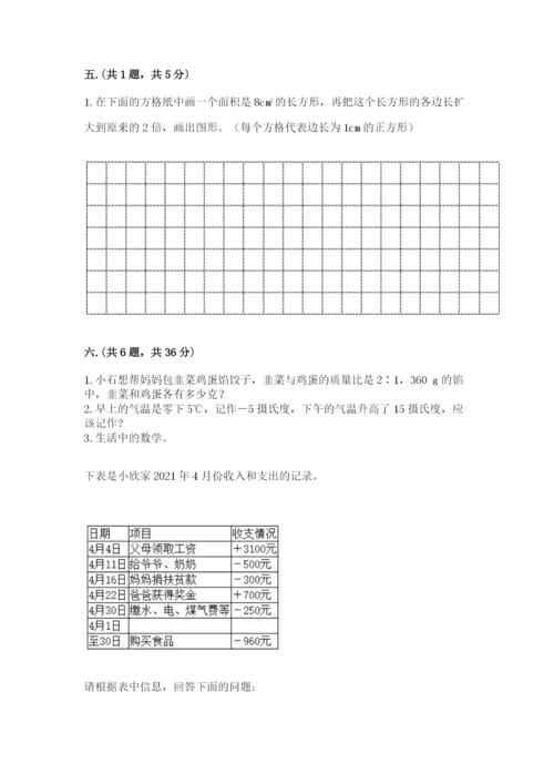 六年级毕业班数学期末考试试卷（模拟题）.docx
