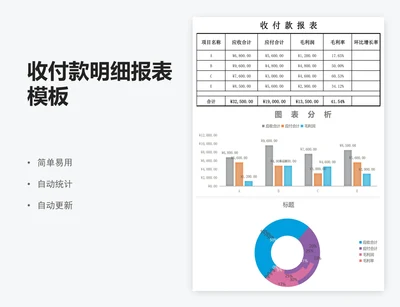收付款明细报表模板