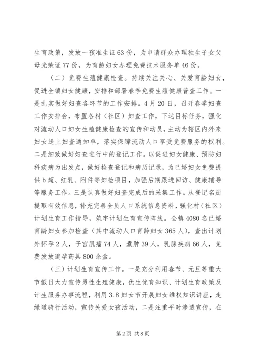 乡镇计生及流管工作总结.docx