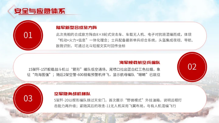 红色简约大气北京政府国庆宣传活动PPT模板