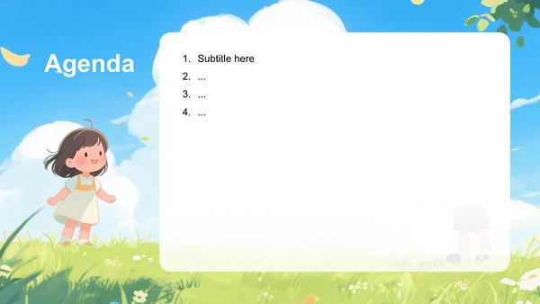 绿色插画风中小学生暑假安全指导PPT主题