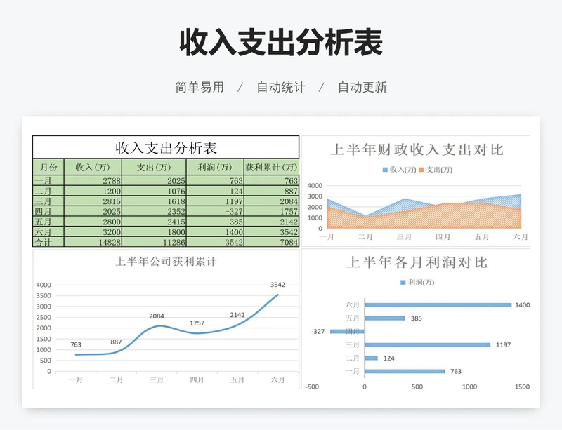 收入支出分析表