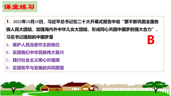 第八课 中国人 中国梦复习课件2022-2023学年九年级道德与法治统编版上册