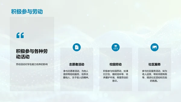 劳动技能的学习和应用