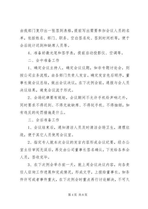 关于例会的建议.docx