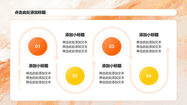 橙色水粉简约风大学生个人简历PPT模板