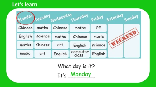 Unit 2 My week Part A Let's learn课件 （共45张PPT）