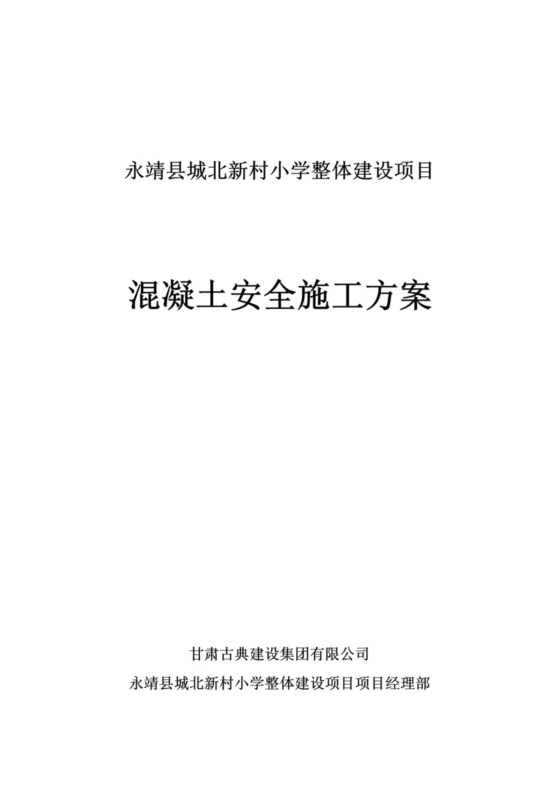 混凝土安全综合施工专题方案.docx