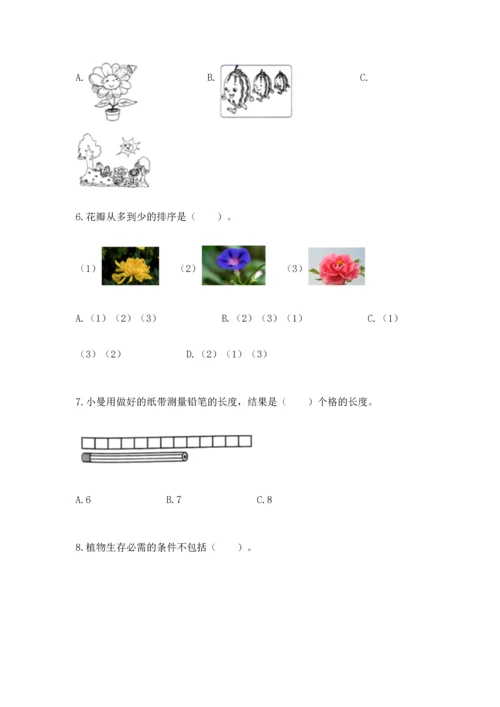 教科版一年级上册科学期末测试卷附答案（实用）.docx