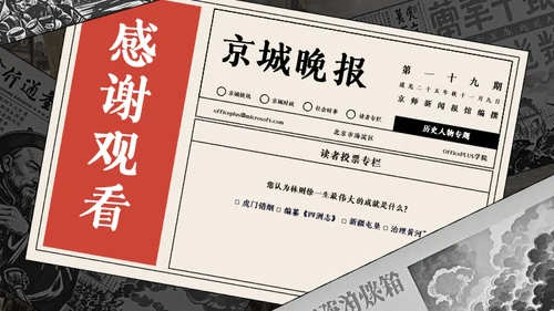 复古报纸风历史人物介绍林则徐