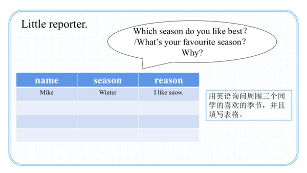 Unit 2 My favourite season Part A Let's talk课件（41张