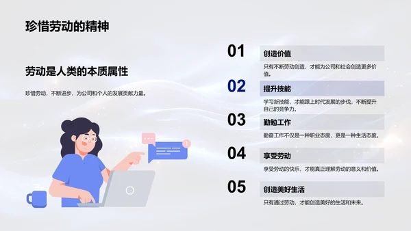 劳动节庆典回顾与展望PPT模板