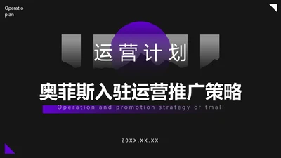 商务风紫色电商入驻运营推广策略PPT