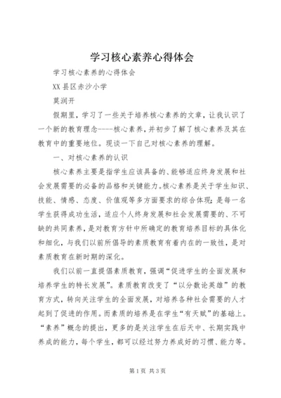 学习核心素养心得体会.docx