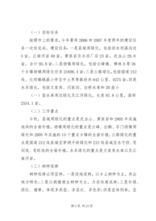 全县周边绿化和绿色通道建设工作情况五篇.docx