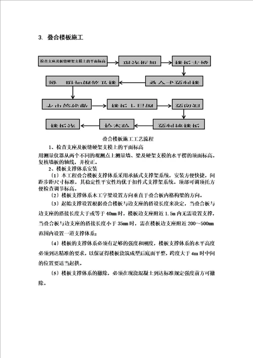 最新叠合楼板施工方案