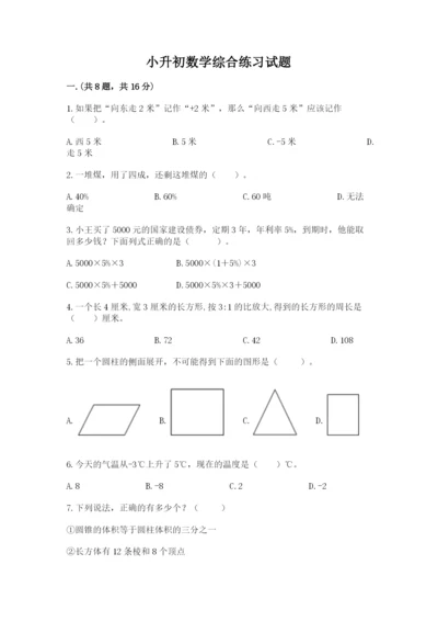 小升初数学综合练习试题（精选题）.docx