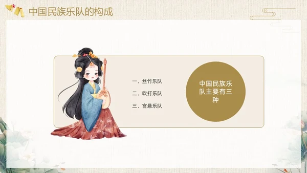 棕色中国风民族音乐鉴赏PPT模板