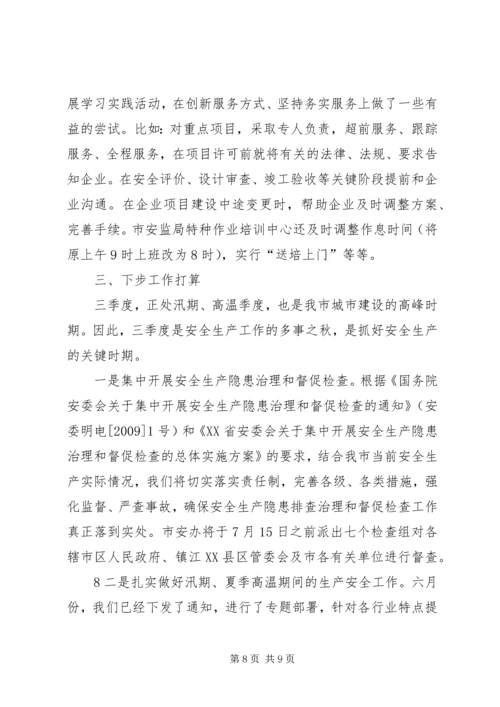 在市安委会主任(扩大)会议上的汇报.docx