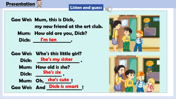 Unit 2 She looks cute .Lesson 7--Lesson 8  课件(共22张