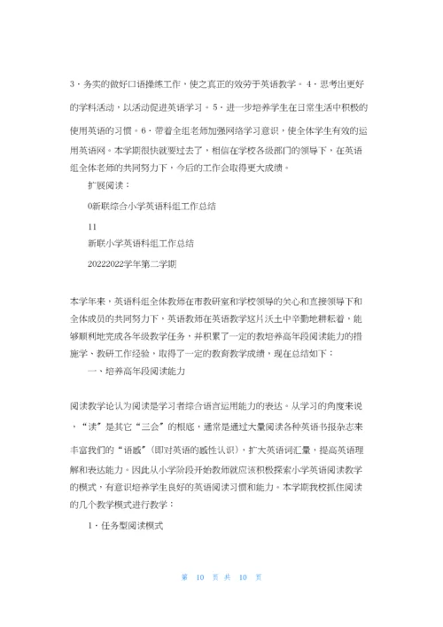 新联小学英语科组工作总结.docx