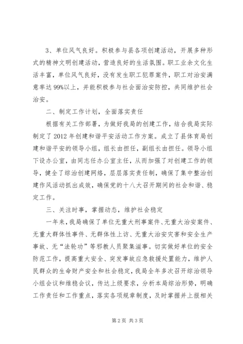 体育局整治和创建工作汇报.docx