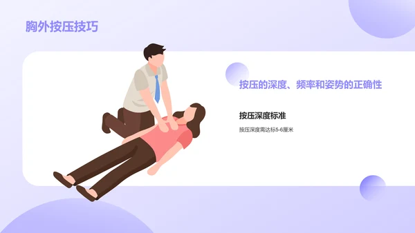 紫色3D风日常急救知识科普PPT模板