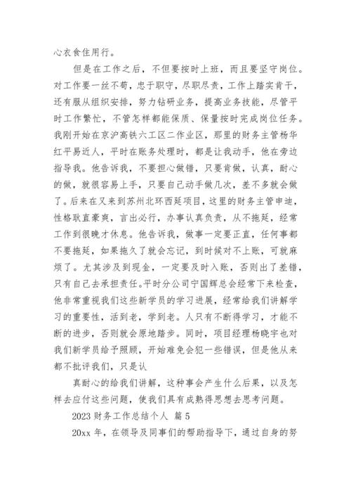 2023财务工作总结个人.docx