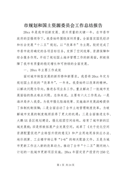 市规划和国土资源委员会工作总结报告.docx