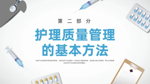 蓝色简约护理质量标准管理PPT模板宣传PPT动态PPT质量管理
