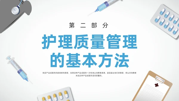 蓝色简约护理质量标准管理PPT模板宣传PPT动态PPT质量管理